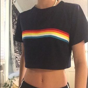 Navy crop top